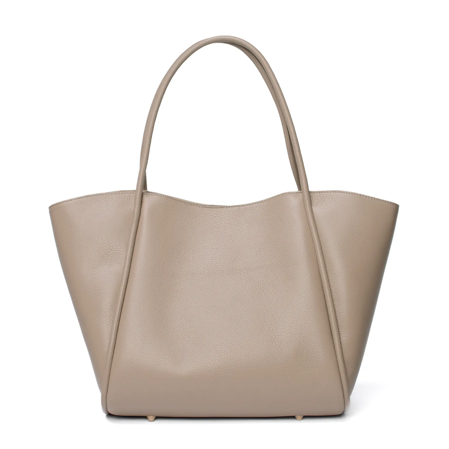 Latalia Florence XL shopper ljustaupe skinn