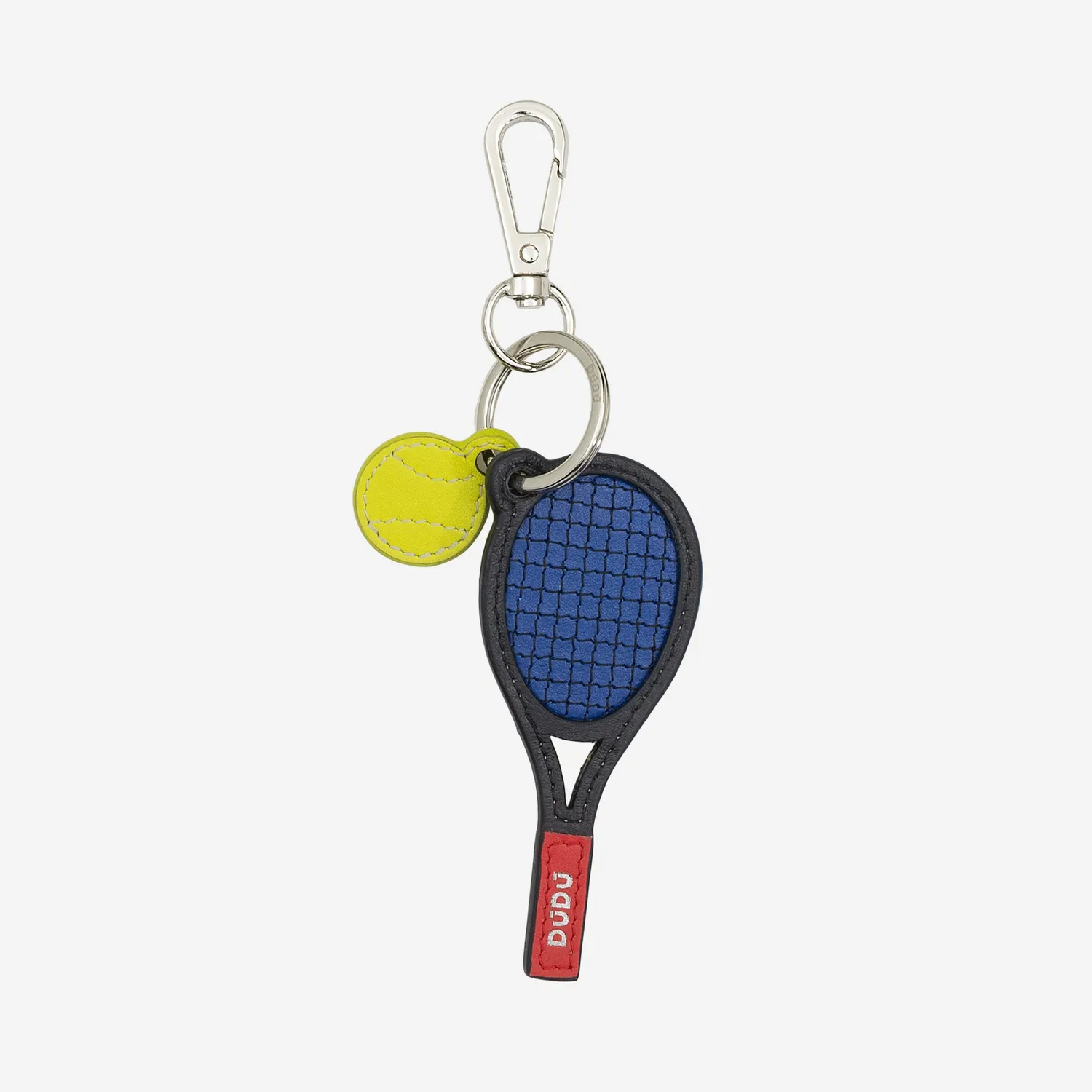 DuDubags Racket nøkkelring i skinn svart tennis