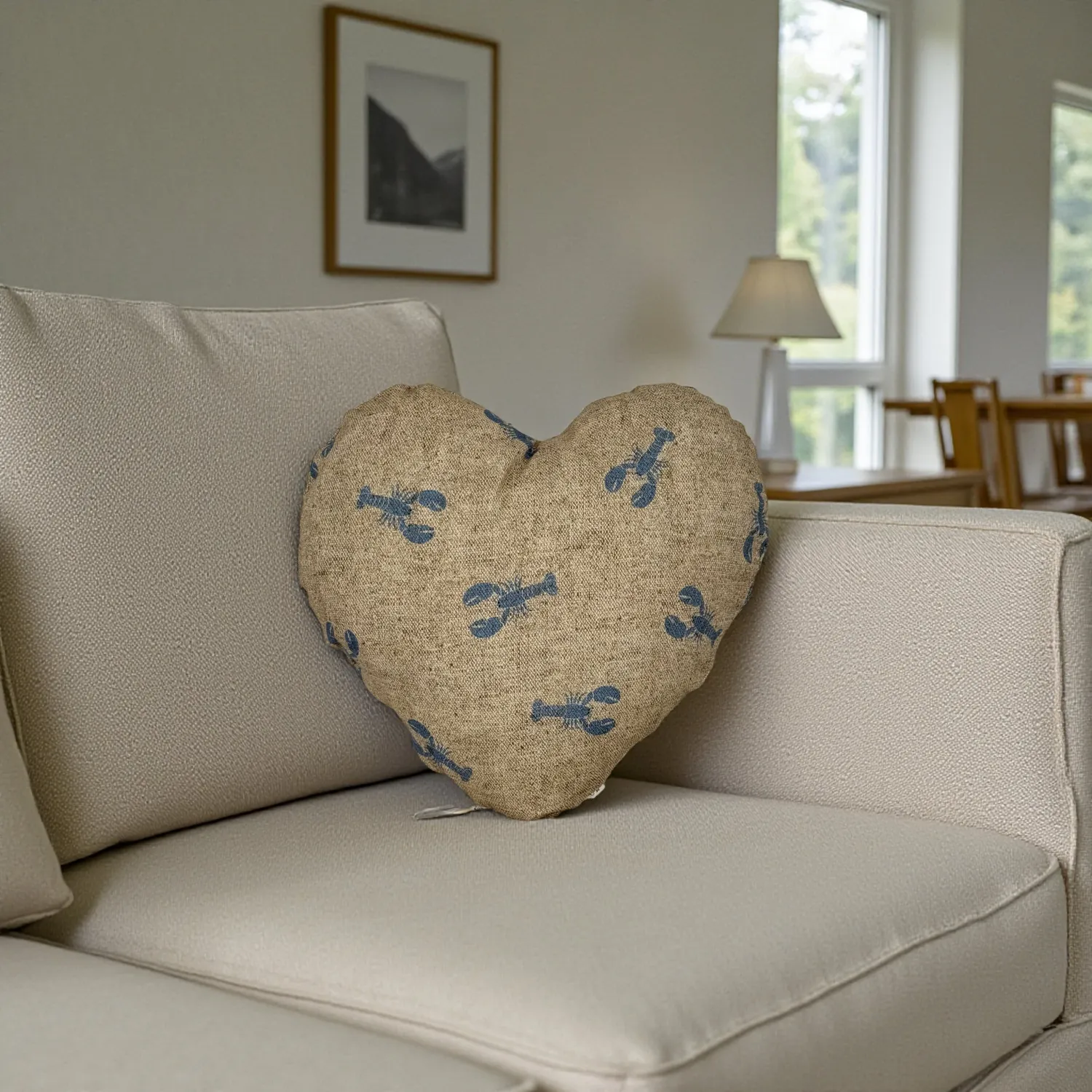 De La Mur Lob hjertepute 33 cm blå beige