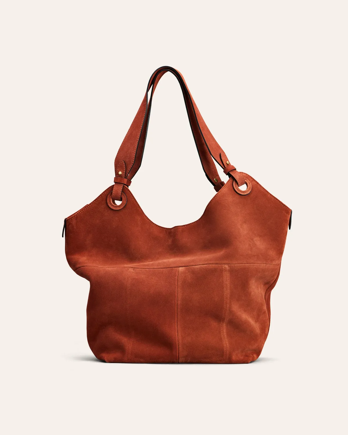 Calajade Soho skulderveske rusty semsket skinn