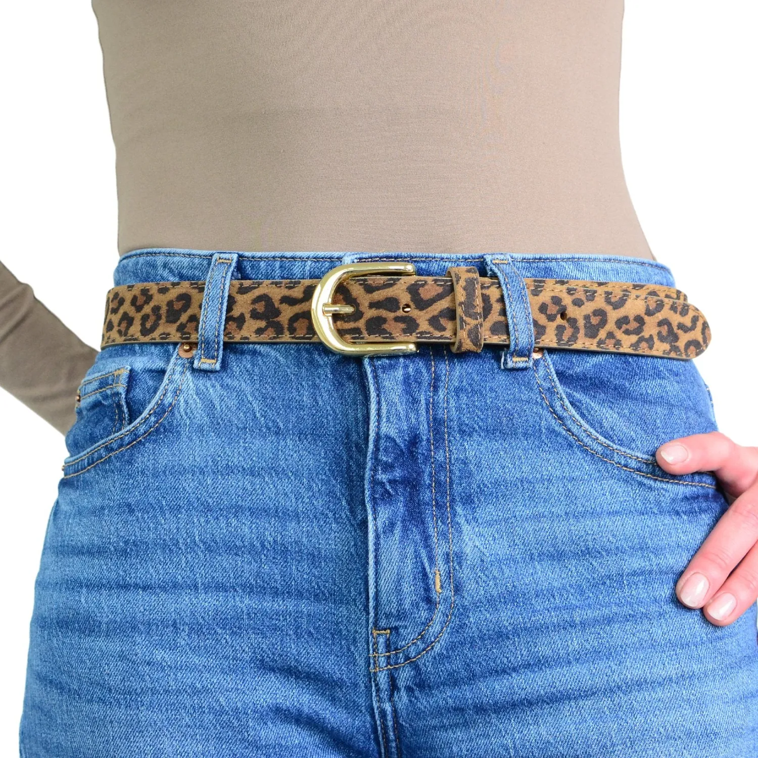 Latalia mockabelte 2,8 cm belte leo 85 smalt skinn