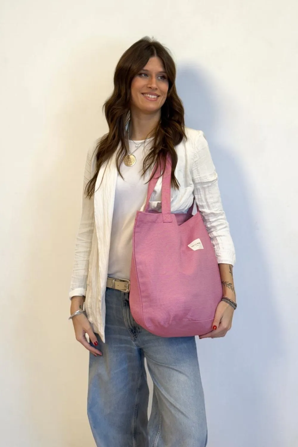 De La Mur Fam Grande shopper stor rosa