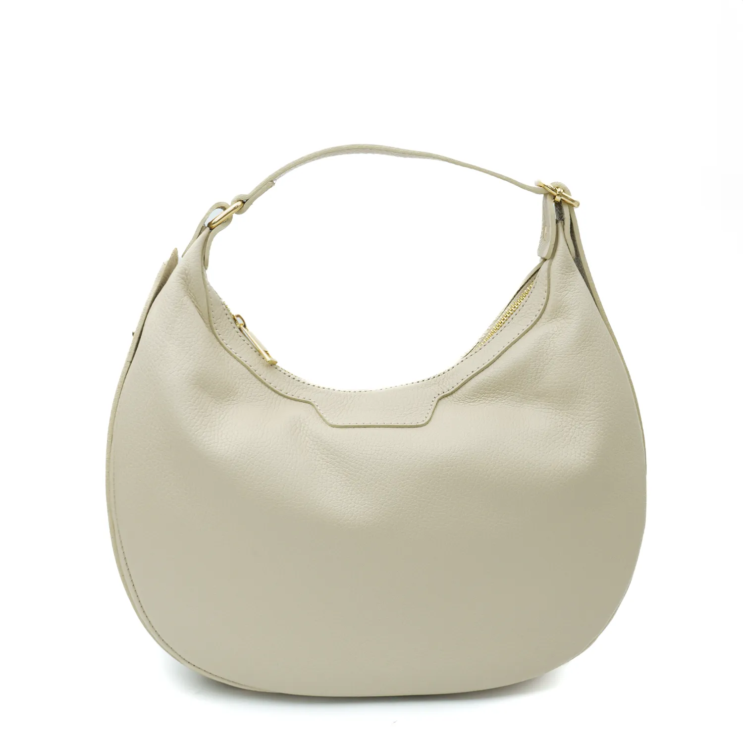 Latalia Gela hobo-veske beige ekte skinn