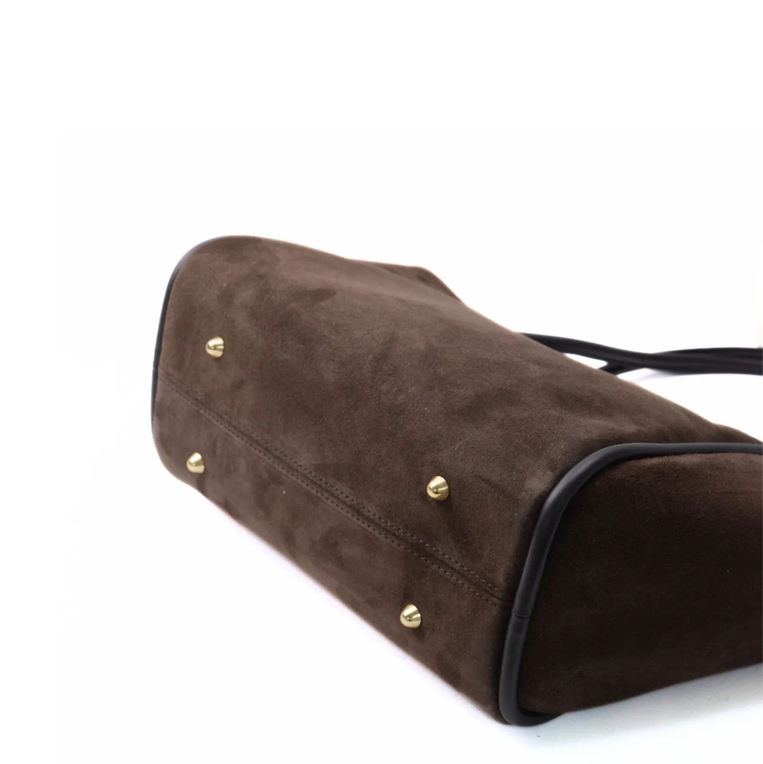 Latalia Florence XL shoppingveske espresso semsket skinn
