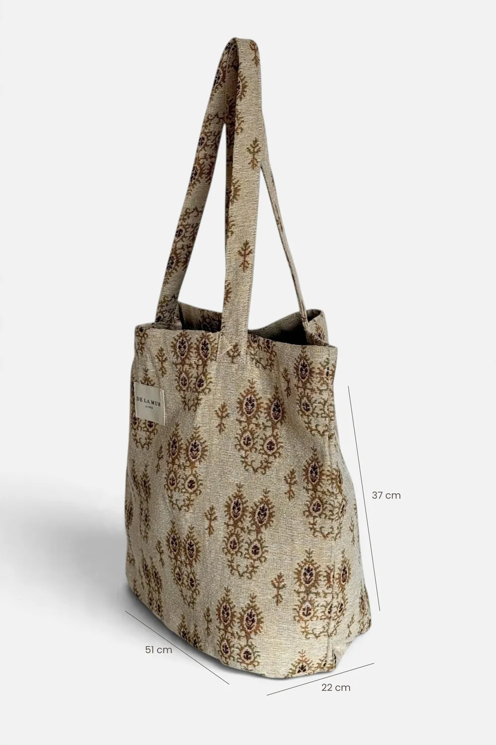 De La Mur Pluma shopper stor beige 51x37x22 cm