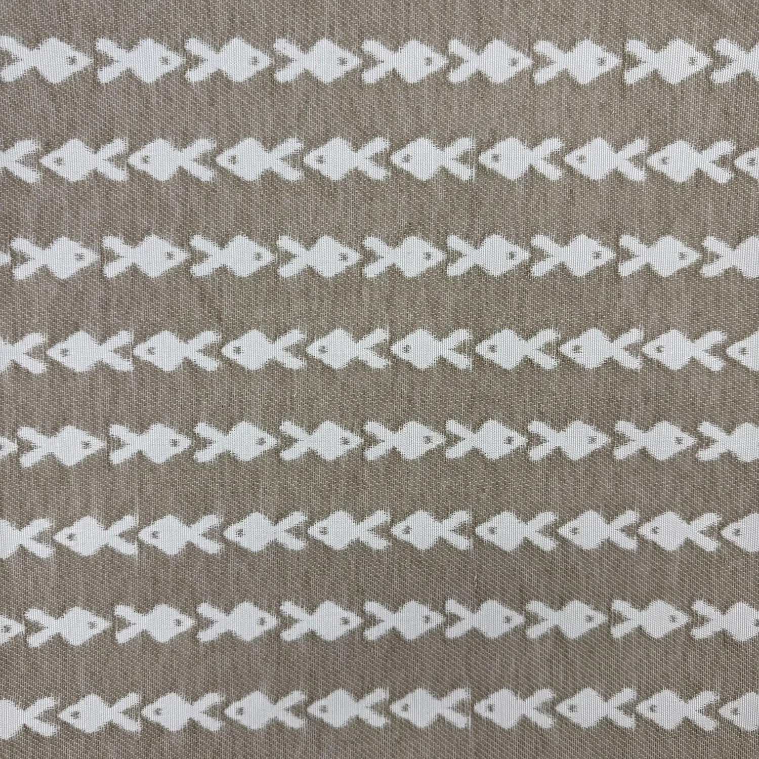 De La Mur Corazón hjertepute 33 cm fiskemønster beige