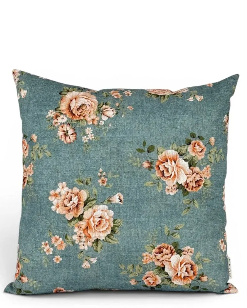 De La Mur Tivo putetrekk 50x50 cm blå blomst