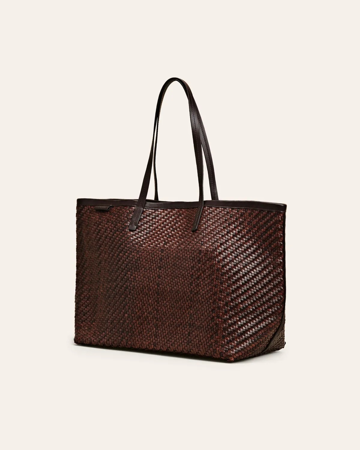Calajade Isai Umber Twill shopper brun flettet