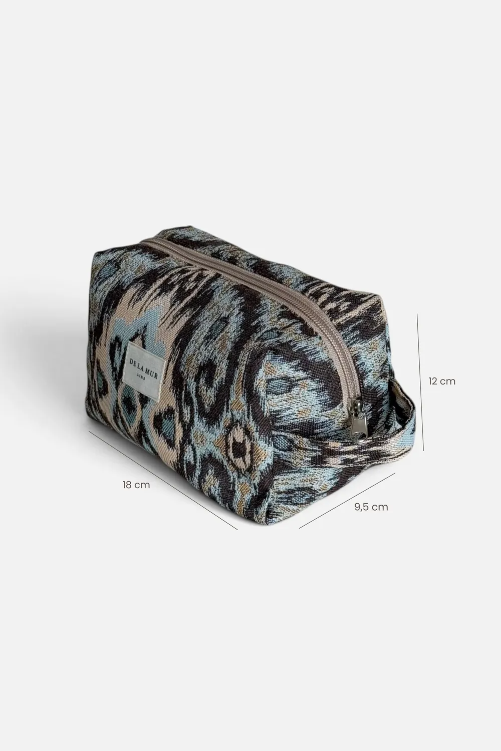 De La Mur Kave toalettveske 18x12 cm brun geometrisk