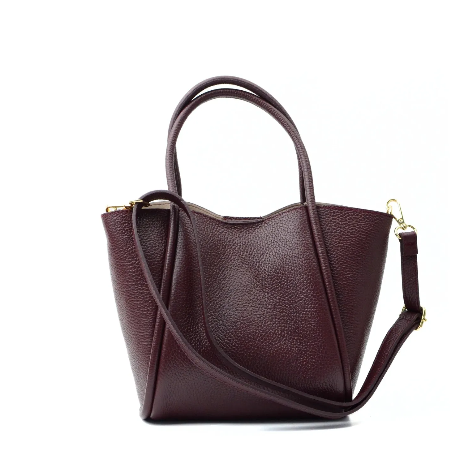 Latalia Florence M veske bordeaux ekte skinn