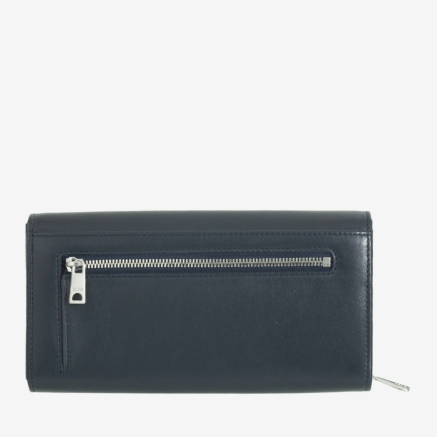 DuDubags Madeira lommebok dame Navy stor RFID