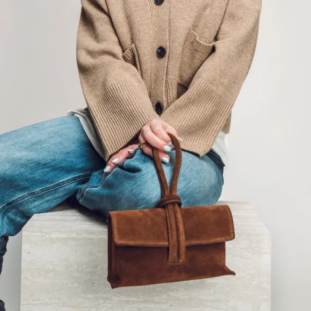Latalia Barletta clutch semsket melkesjokolade