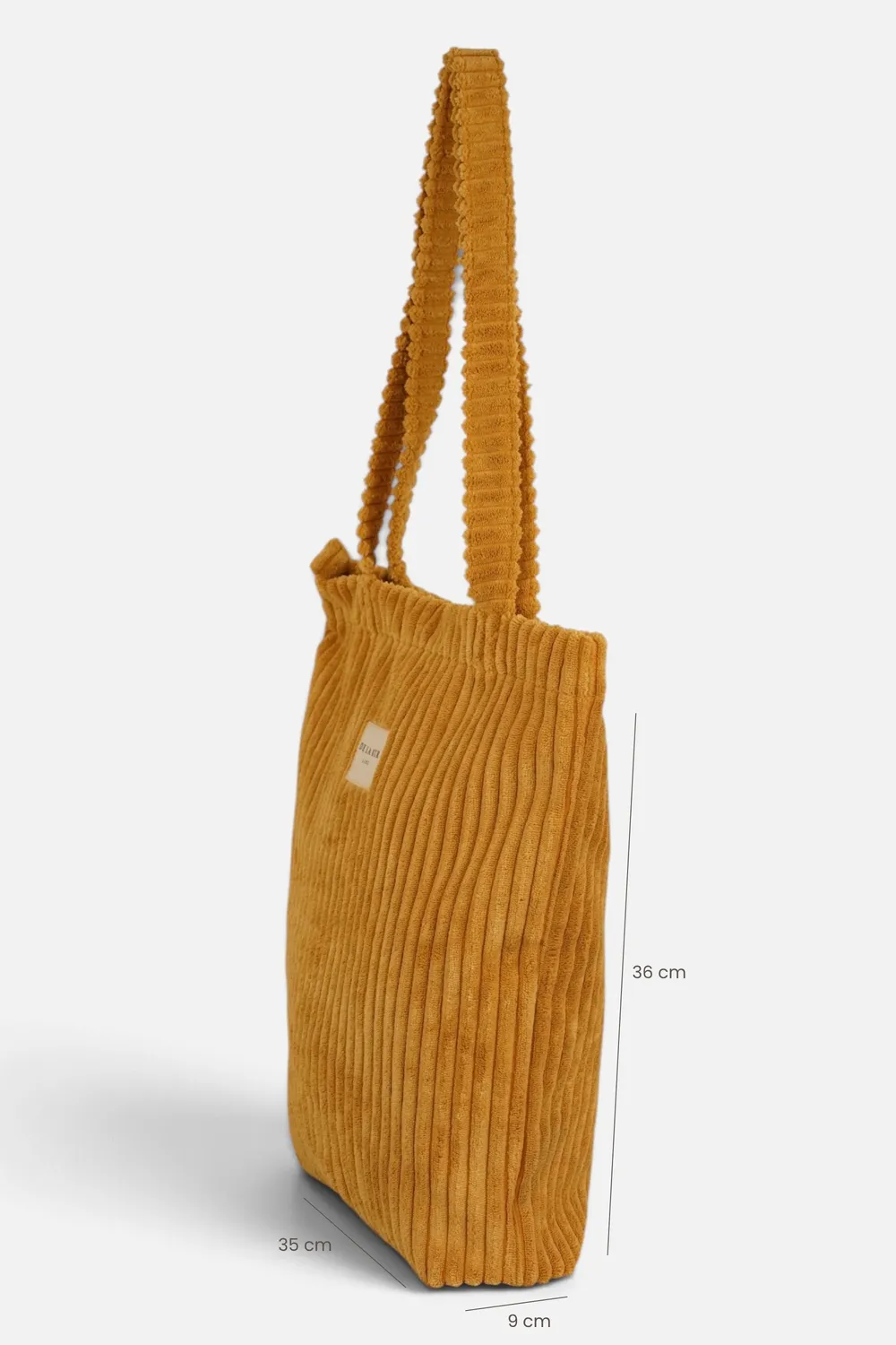 De La Mur Maiz liten totebag med glidelås sennepsgul