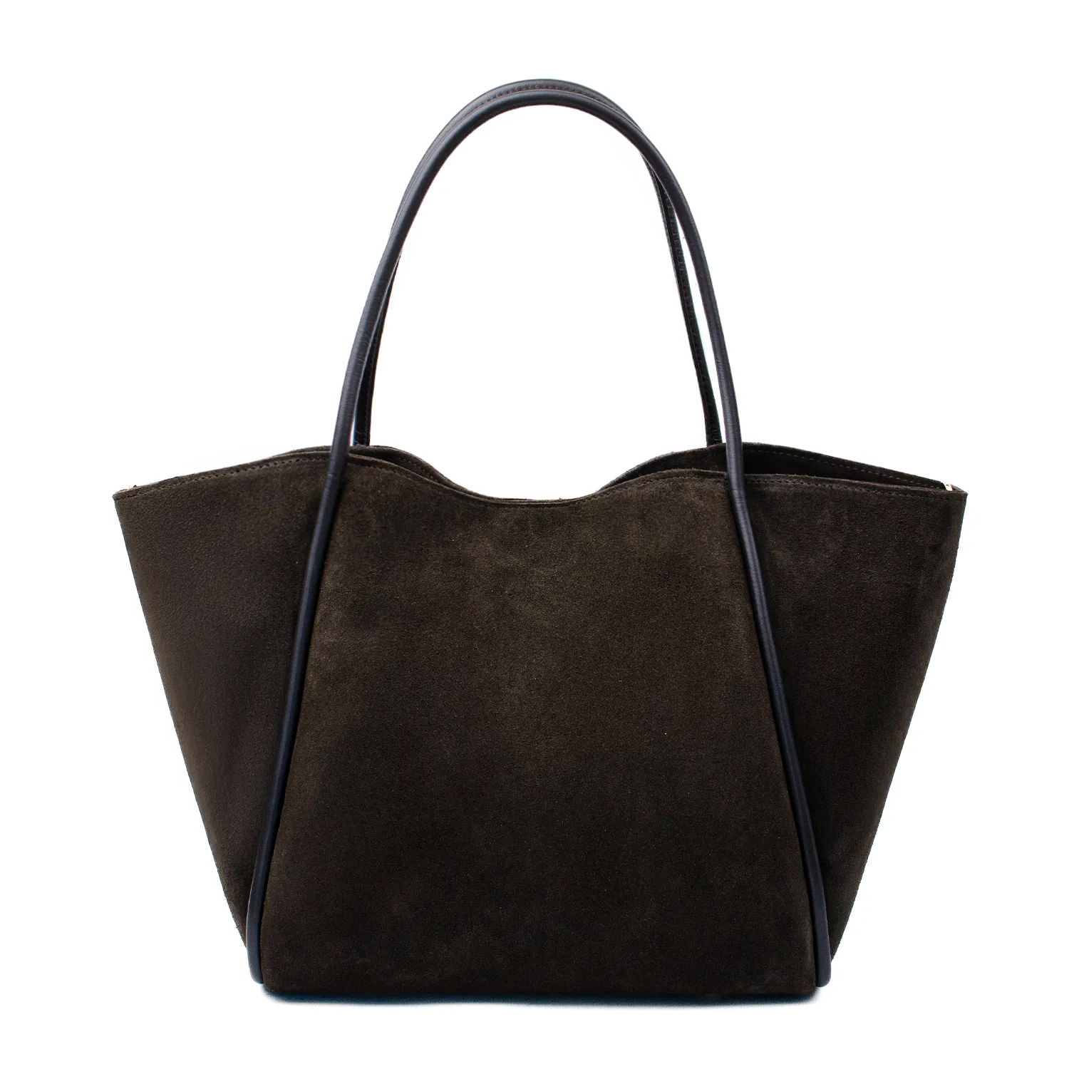 Latalia Florence XL shoppingveske espresso semsket skinn