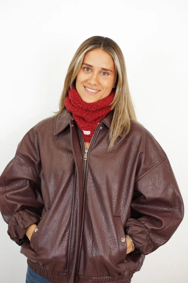 De La Mur Lake Braga Cuello halsvarmer bordeaux teddy