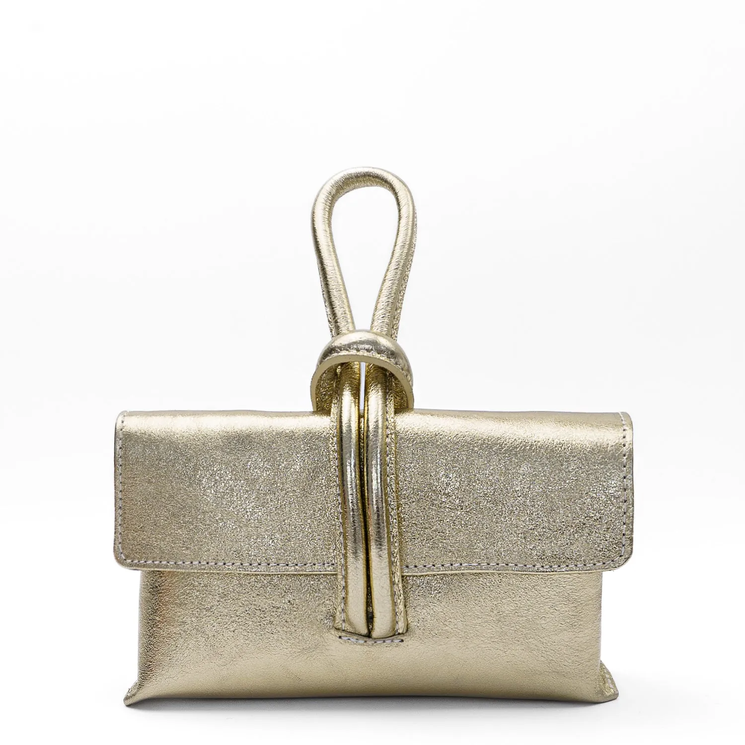 Latalia Barletta clutch veske gull skinn