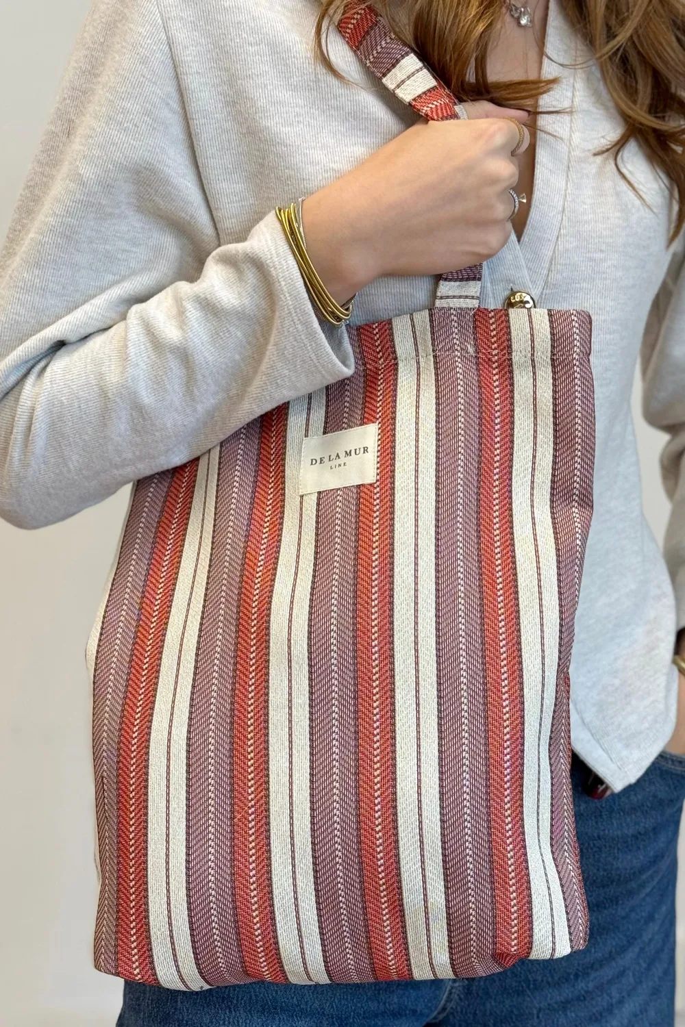 De La Mur Make totebag stripet liten