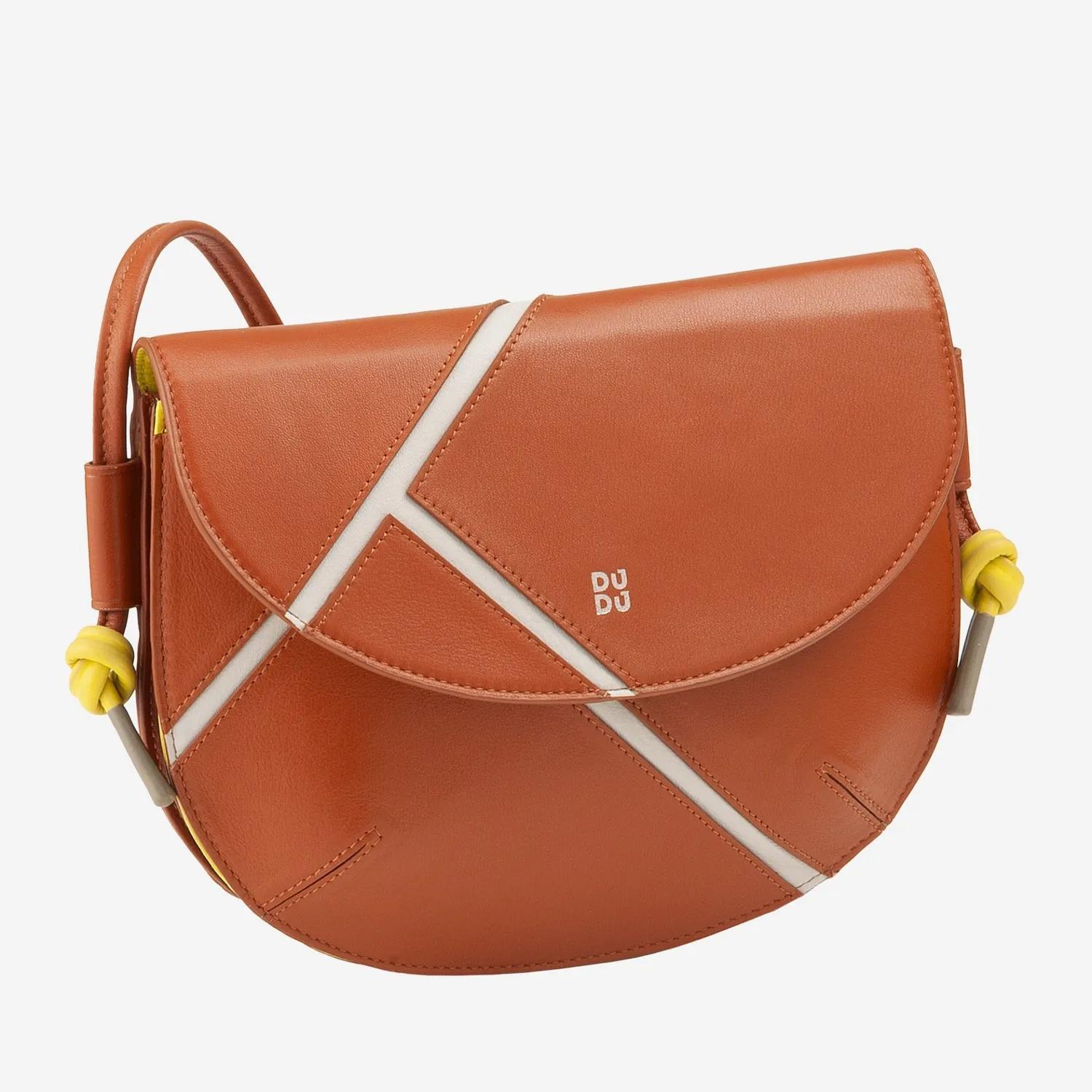 DuDubags Skye skulderveske pearl rund ekte skinn