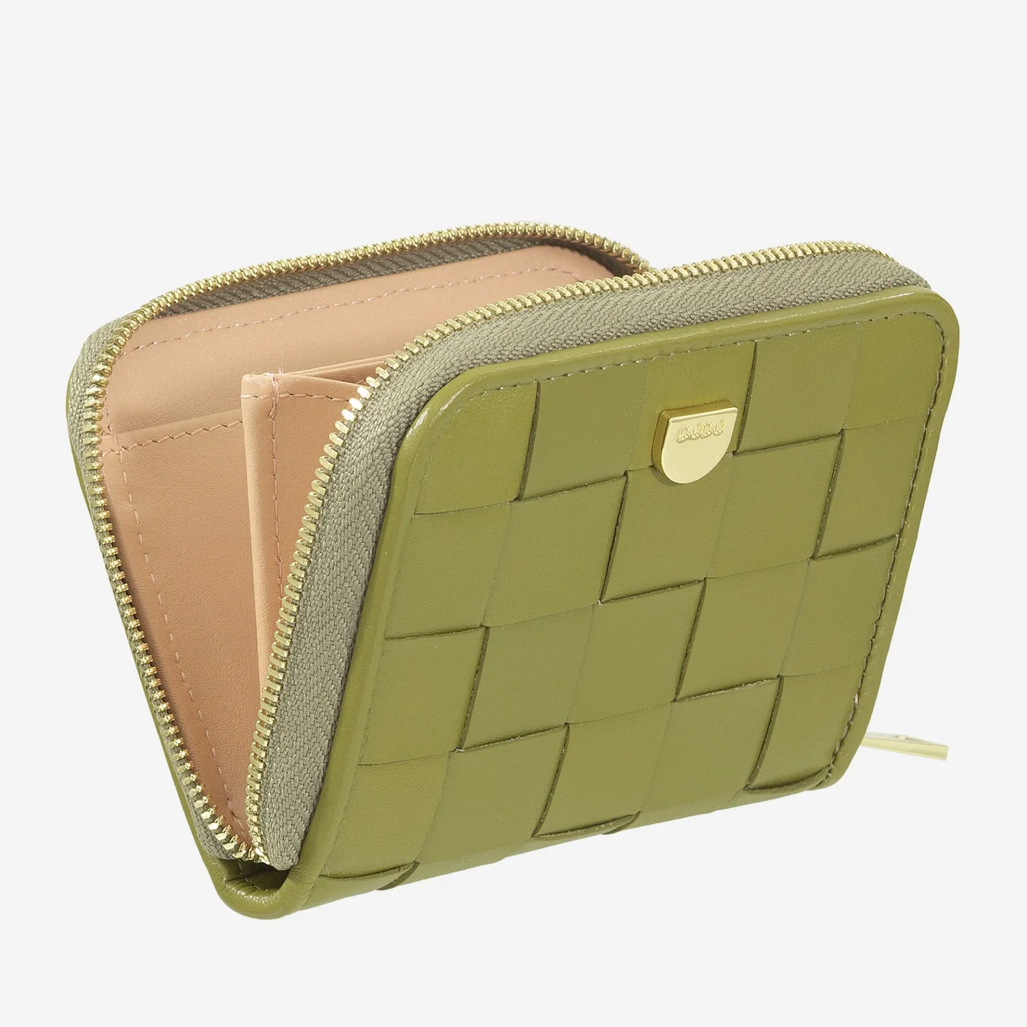 DuDubags Hokkaido lommebok oliven flettet