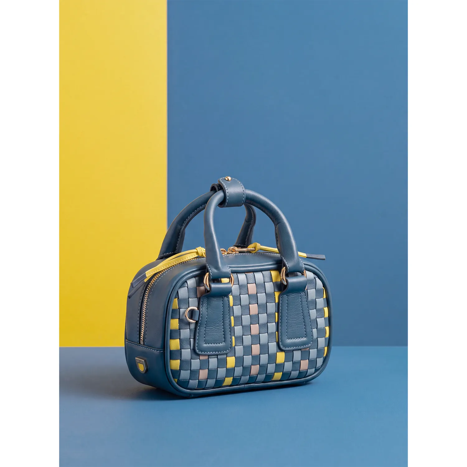 DuDubags Allegra miniveske flettet skinn