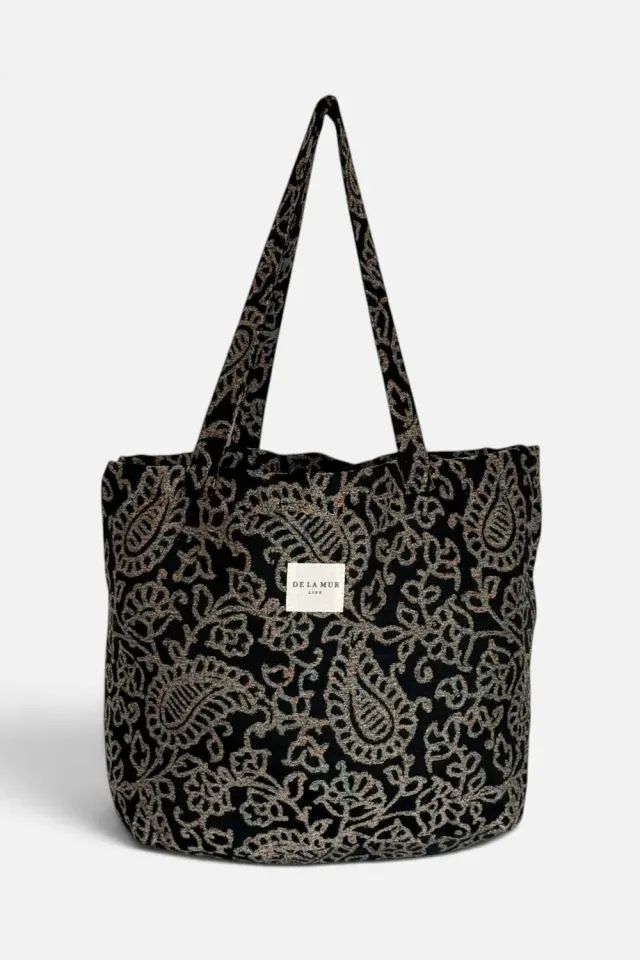 De La Mur Teide stor shopper svart 51x37x22 cm