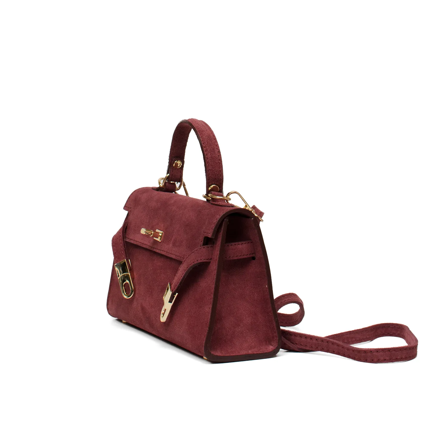 Latalia Trento skinnveske cherry mocka 22 cm