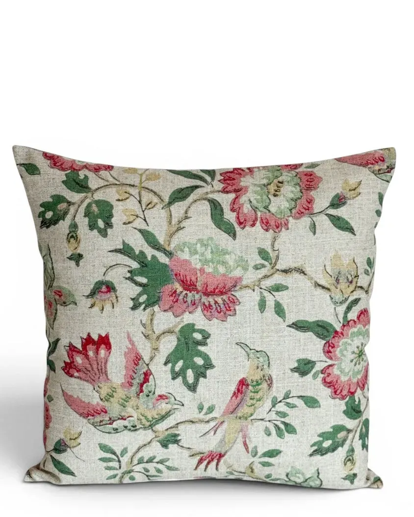 De La Mur Bird putetrekk blomstret 50x50 cm uten fyll