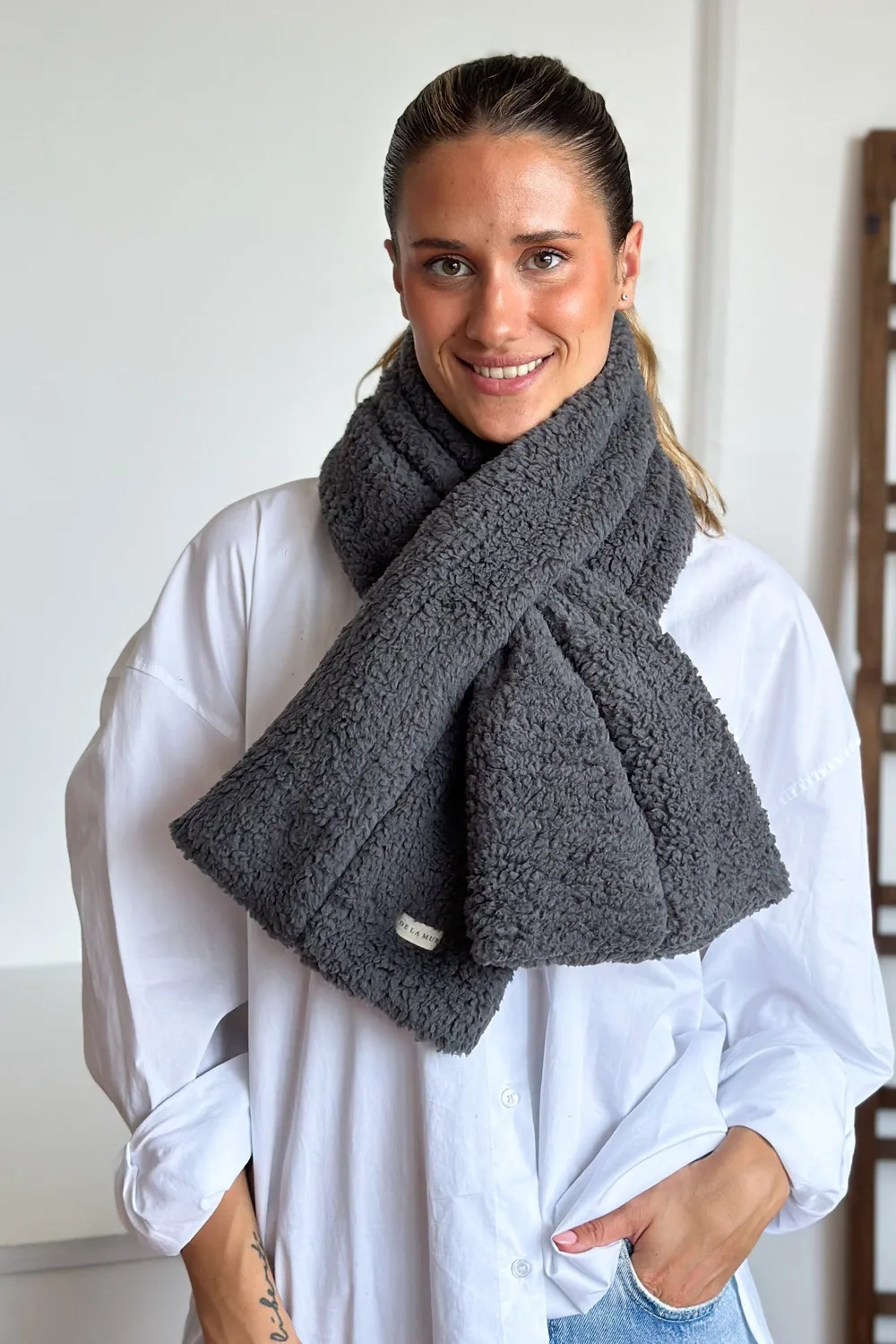 De La Mur Polar hals mørkegrå teddy 119 cm