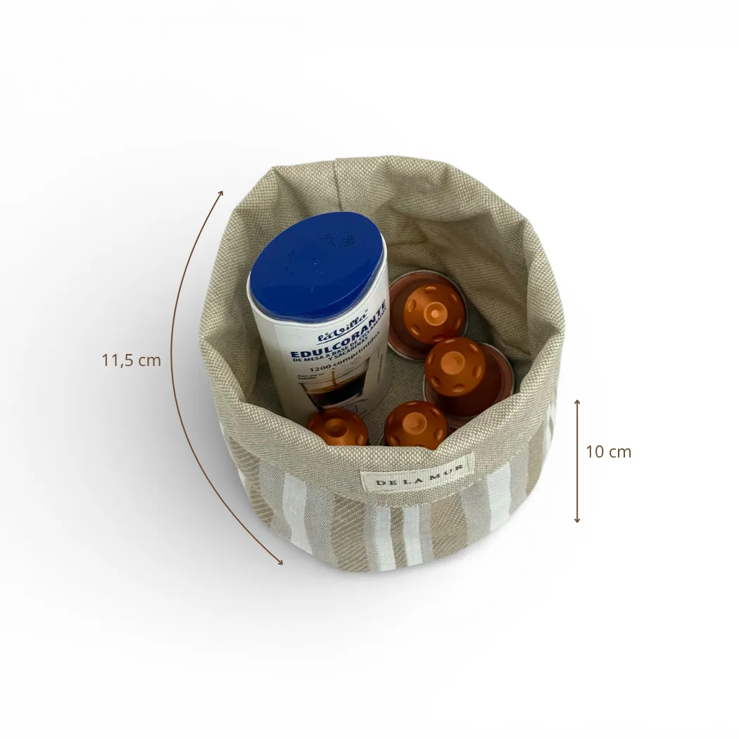 De La Mur Malik oppbevaringskurv liten stripet 11,5 cm