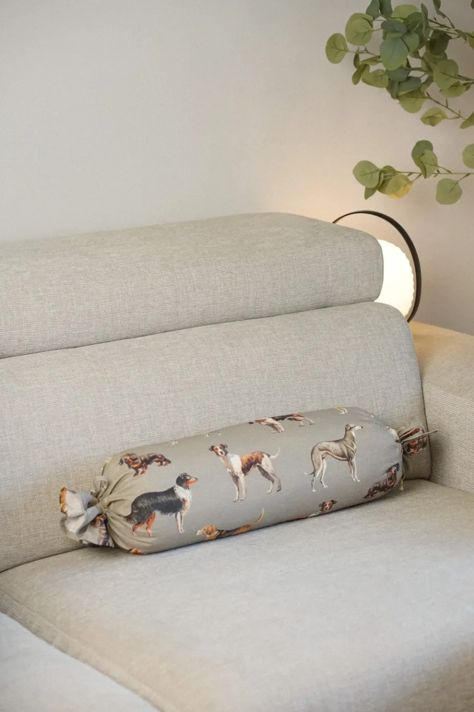 De La Mur Dog pute 50 cm karamell hundemønster