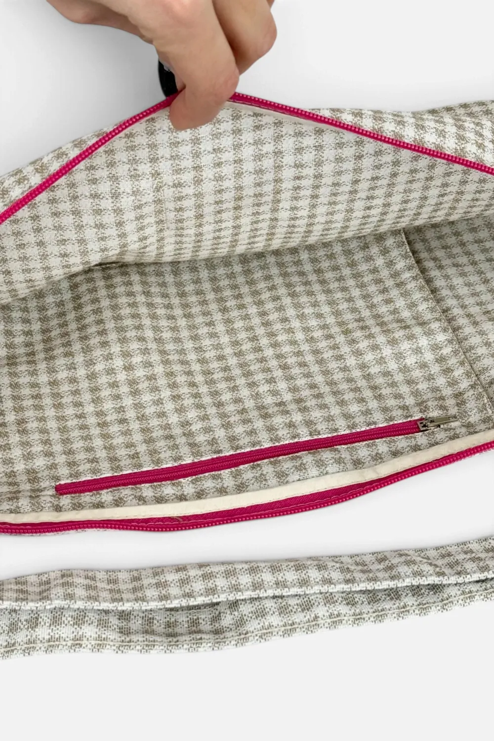 De La Mur Vison yogaveske 65 cm beige rutet