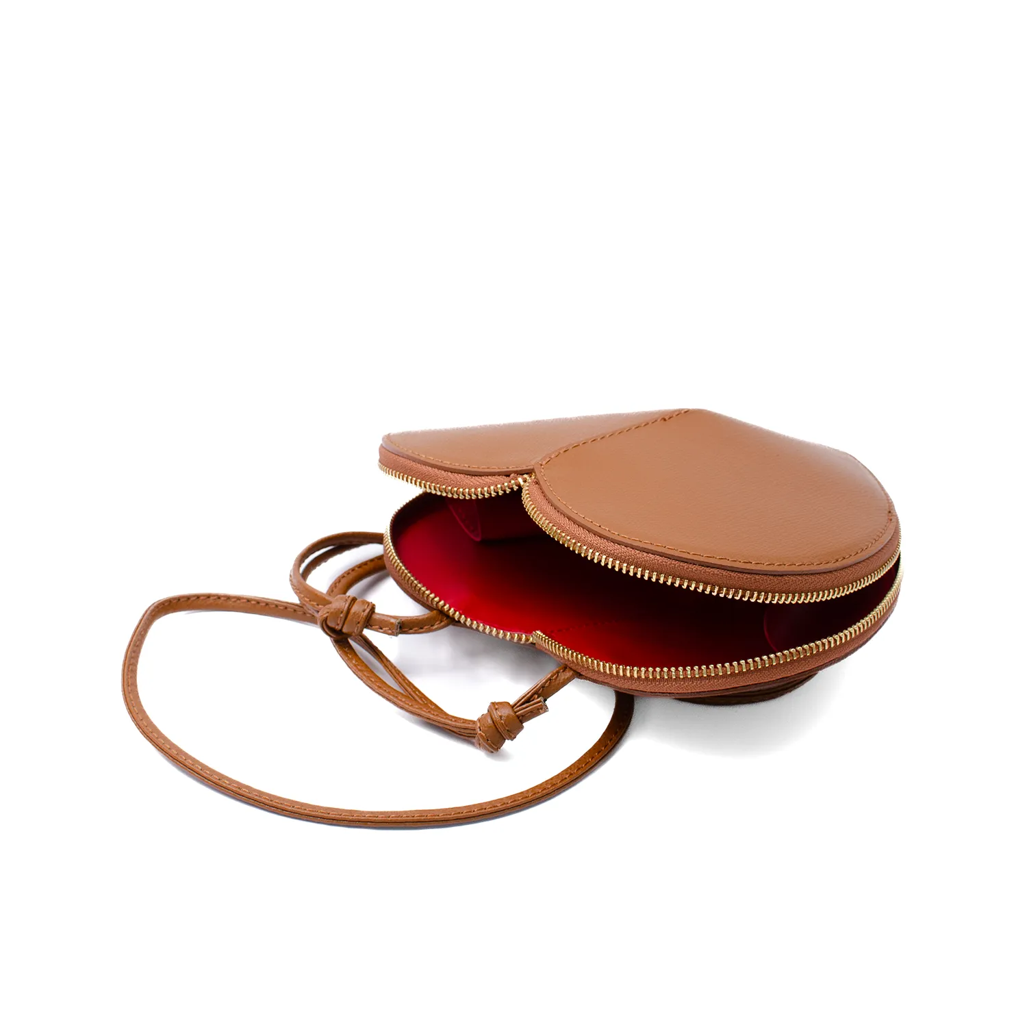 Latalia Heart veske camel saffianoskinn