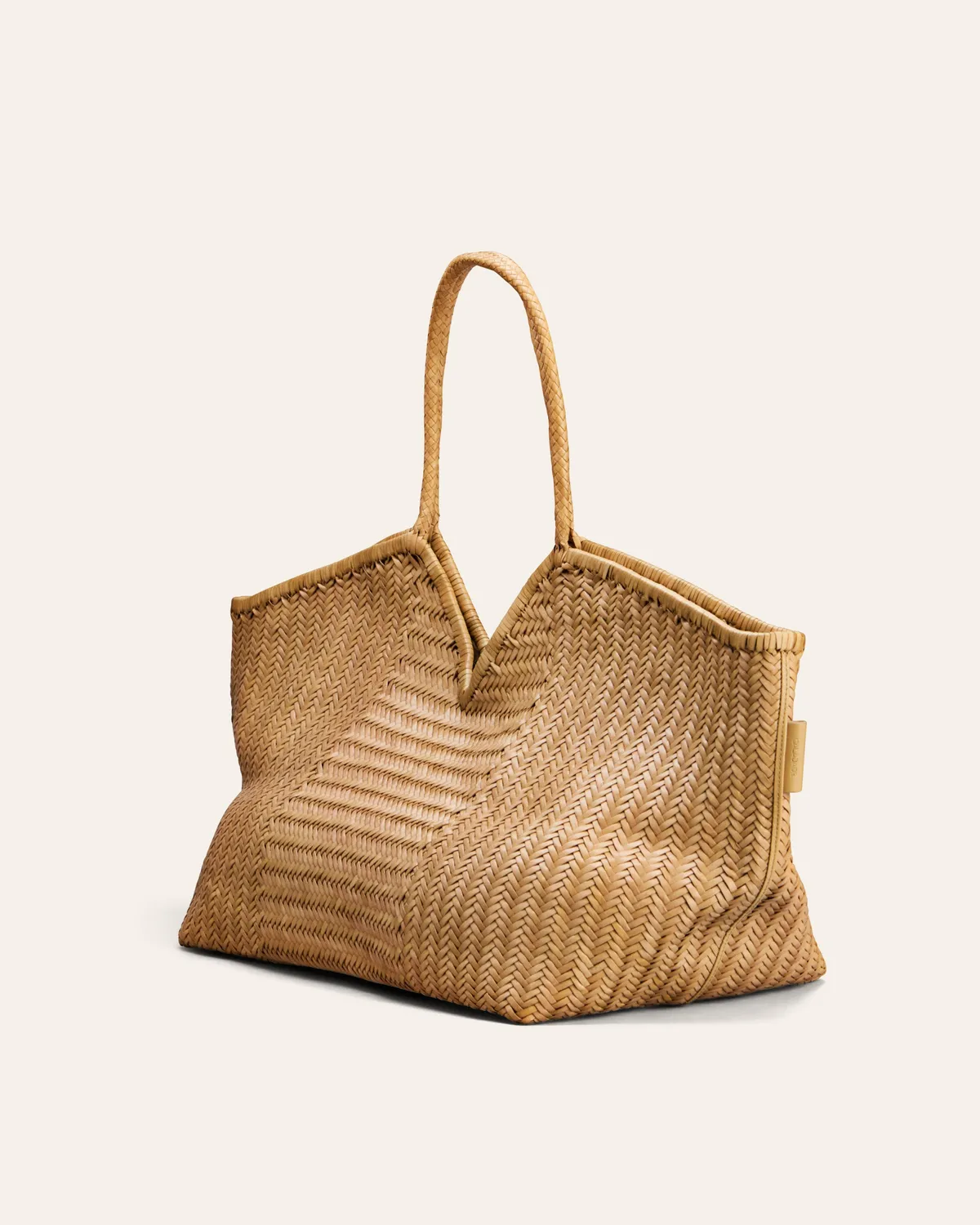 Cala Jade Humi XL tote mineral yellow skinn