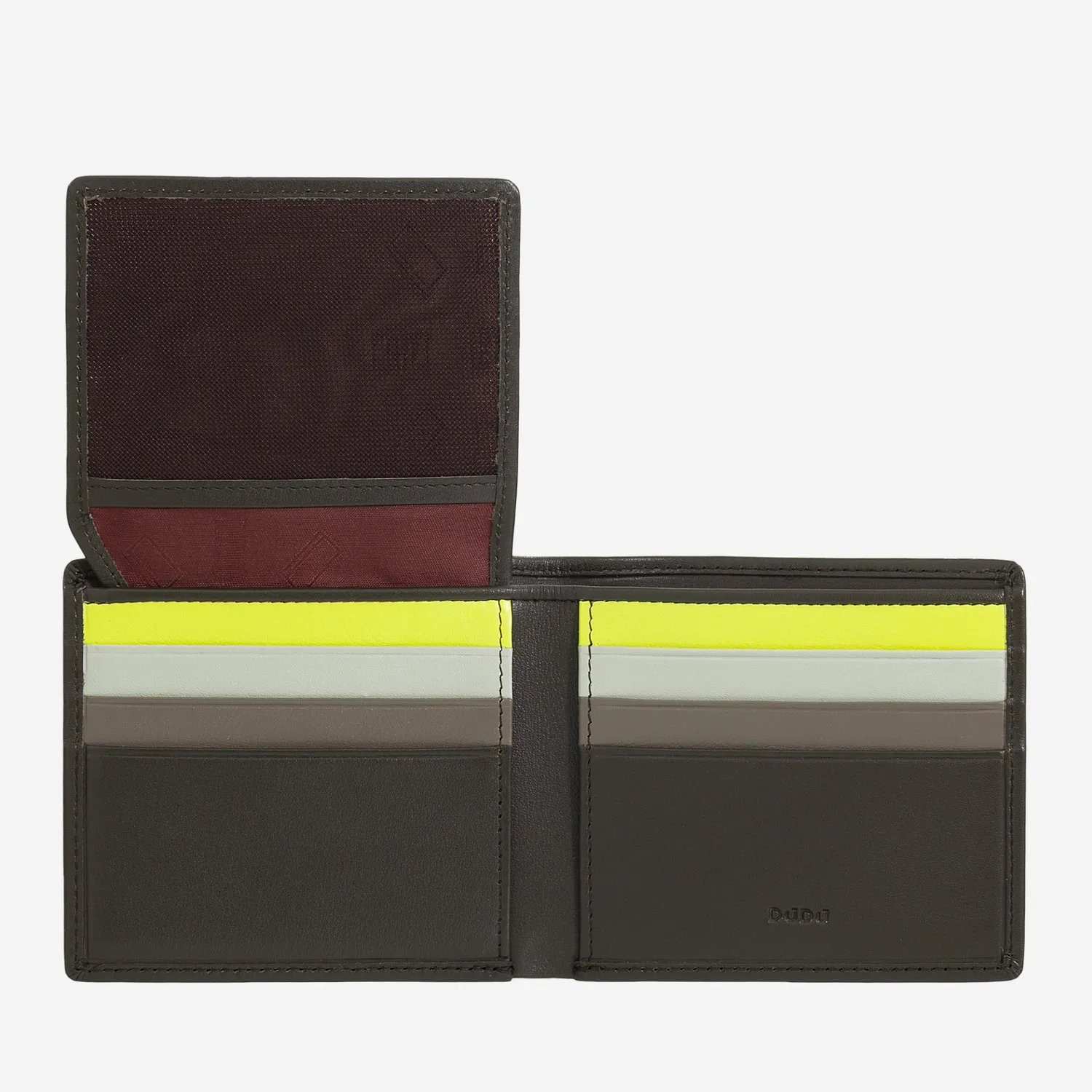 DuDubags Plinio lommebok kaffebrun RFID skinn