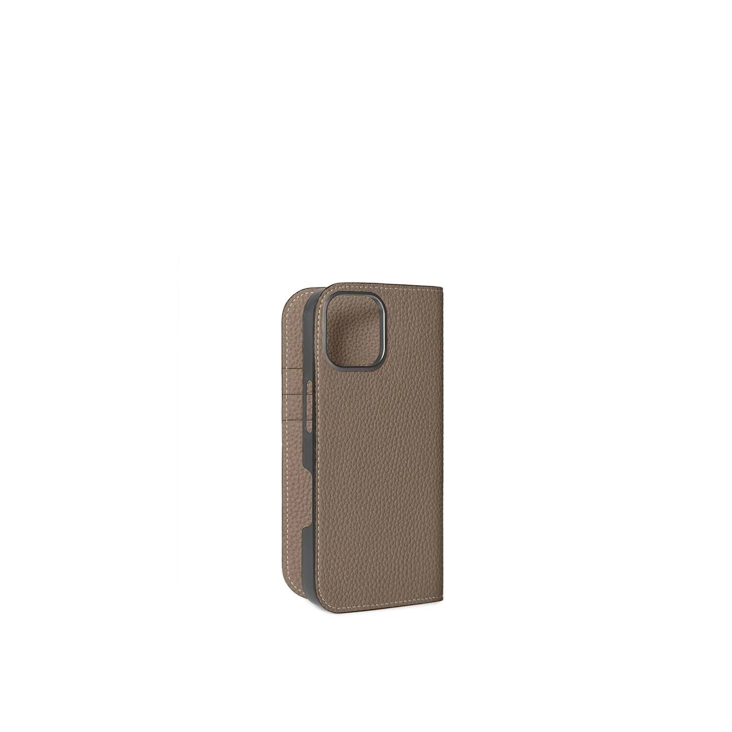 Bonaventura iPhone 17 dagboketui skinn bordeaux