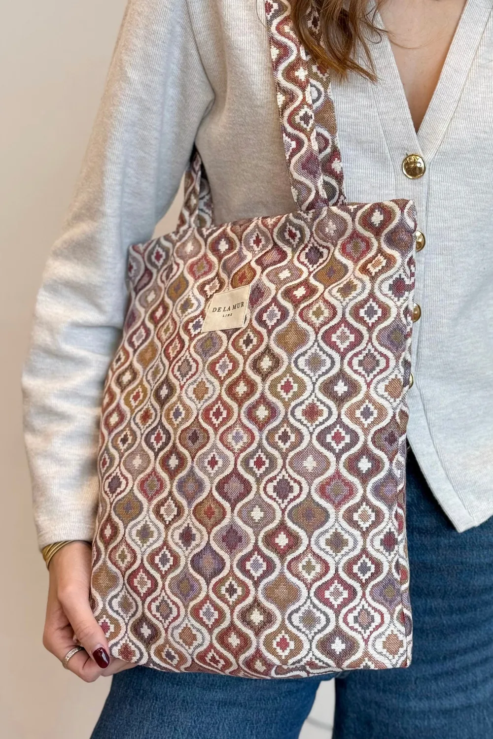 De La Mur Onda totebag rosa lilla liten