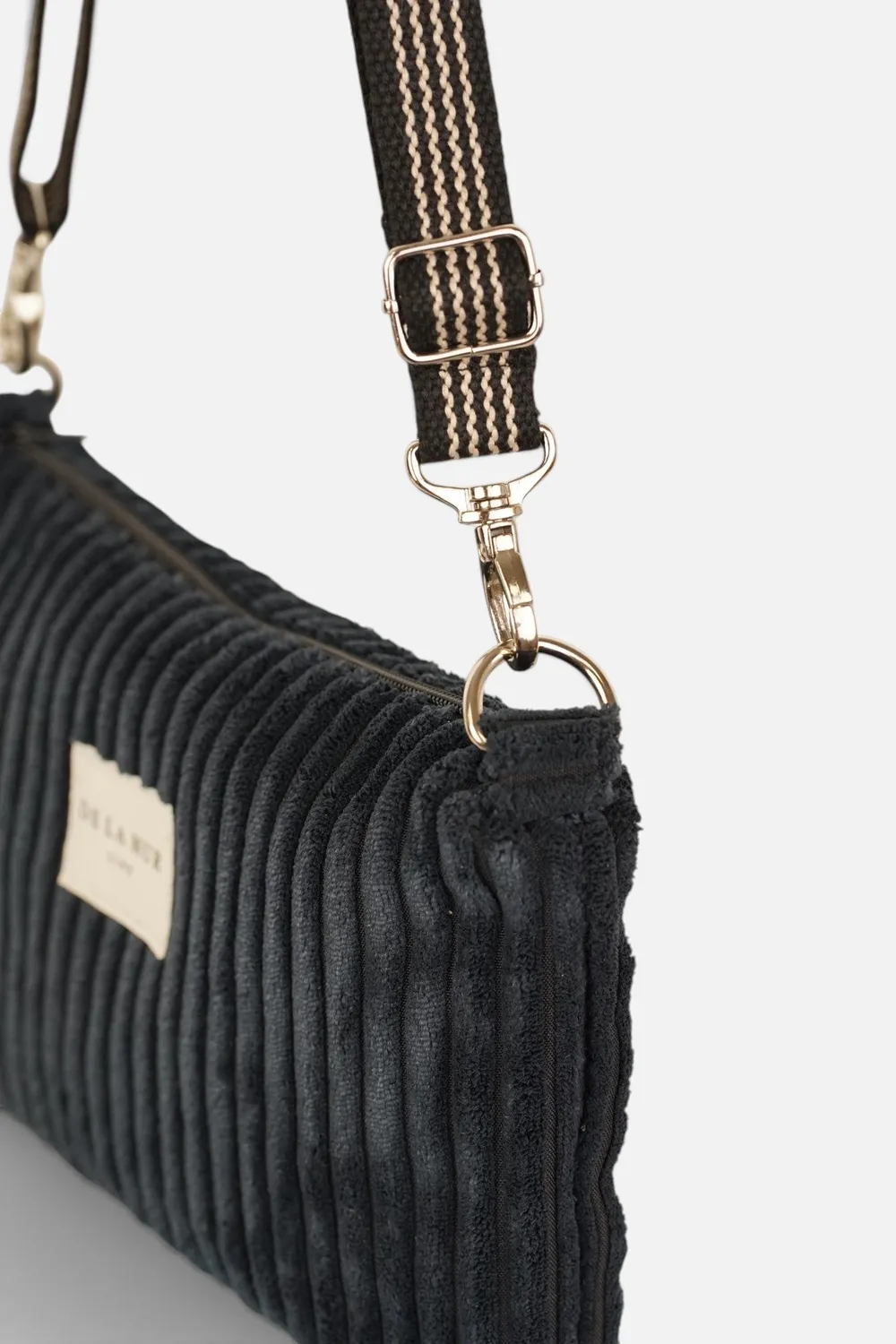 De La Mur Bolso Clutch Curly clutch svart kord 29x17