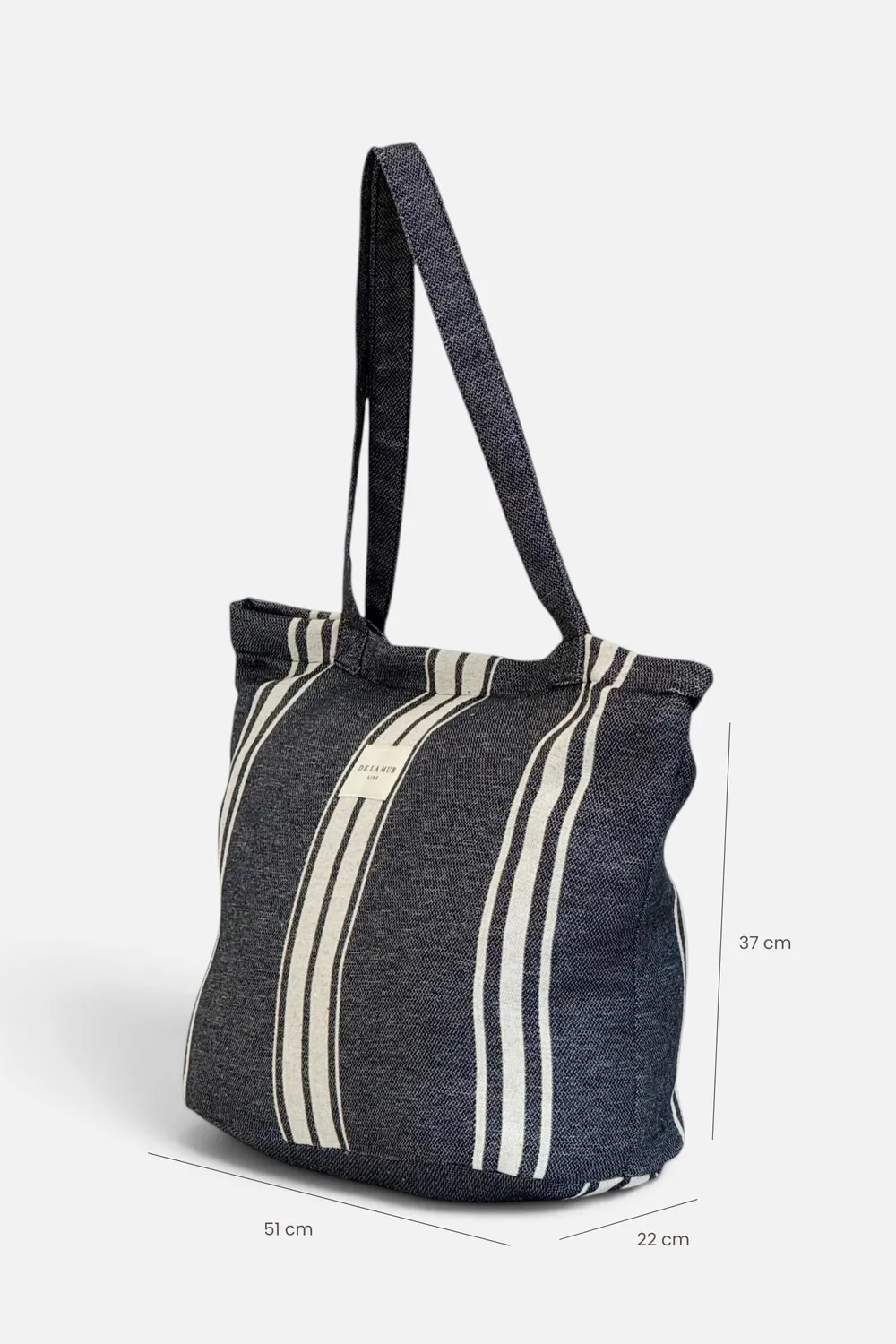 De La Mur Tica shopper med glidelås stripet 51 cm