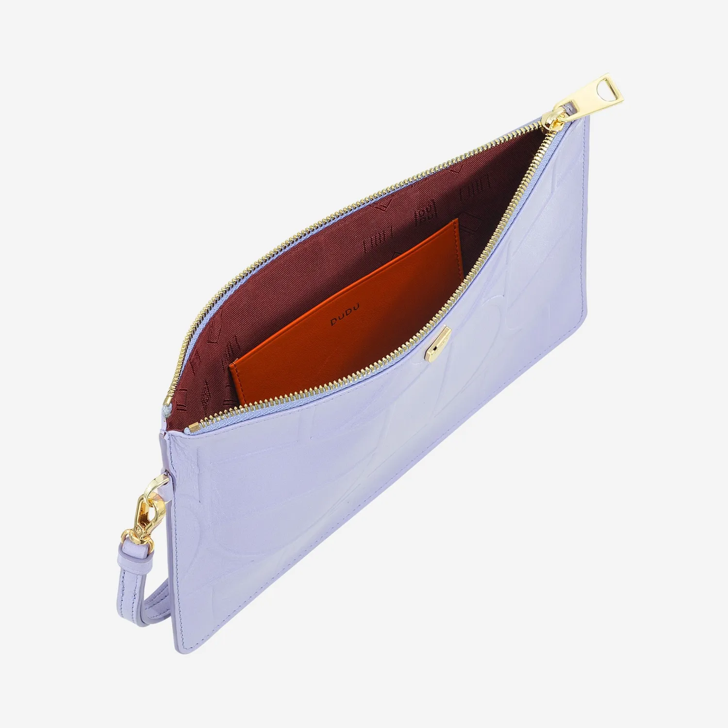 DuDubags Bogota clutch lilla-oransje – skinnveske
