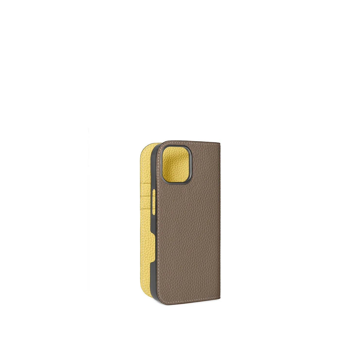 Bonaventura iPhone 17 dagboketui skinn bordeaux