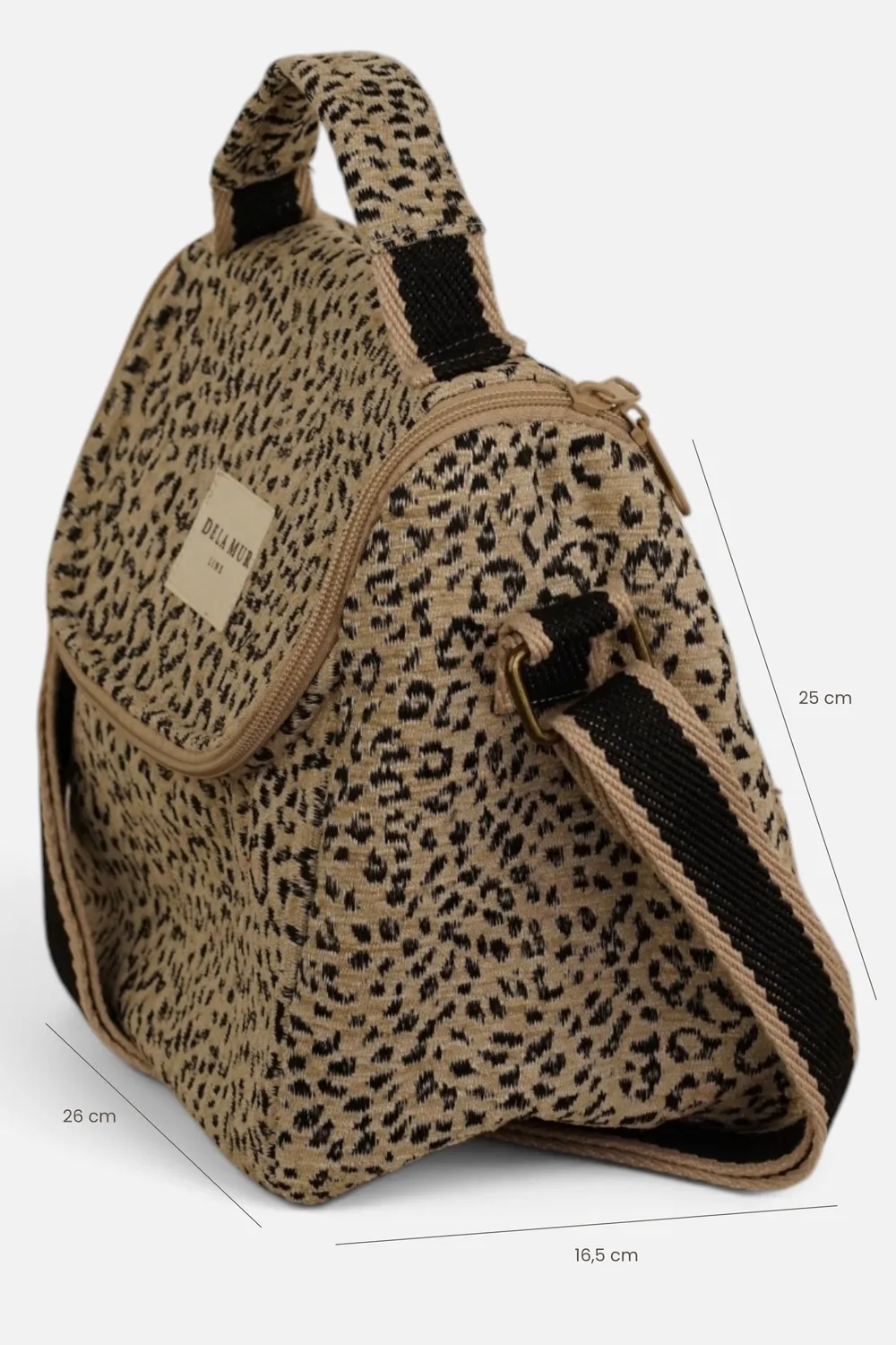 De La Mur Koto lunchveske leopard 25x26 cm