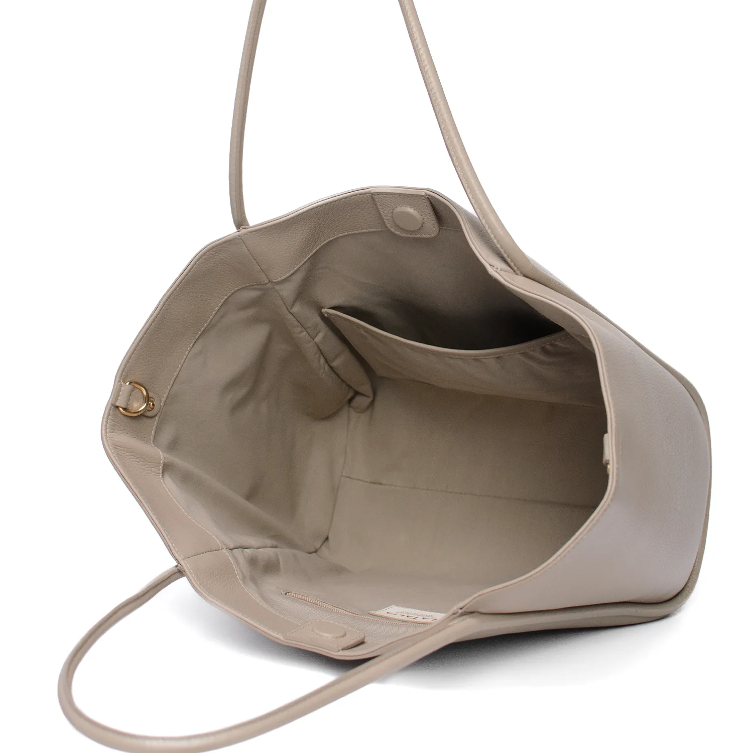 Latalia Florence XL shopper ljustaupe skinn