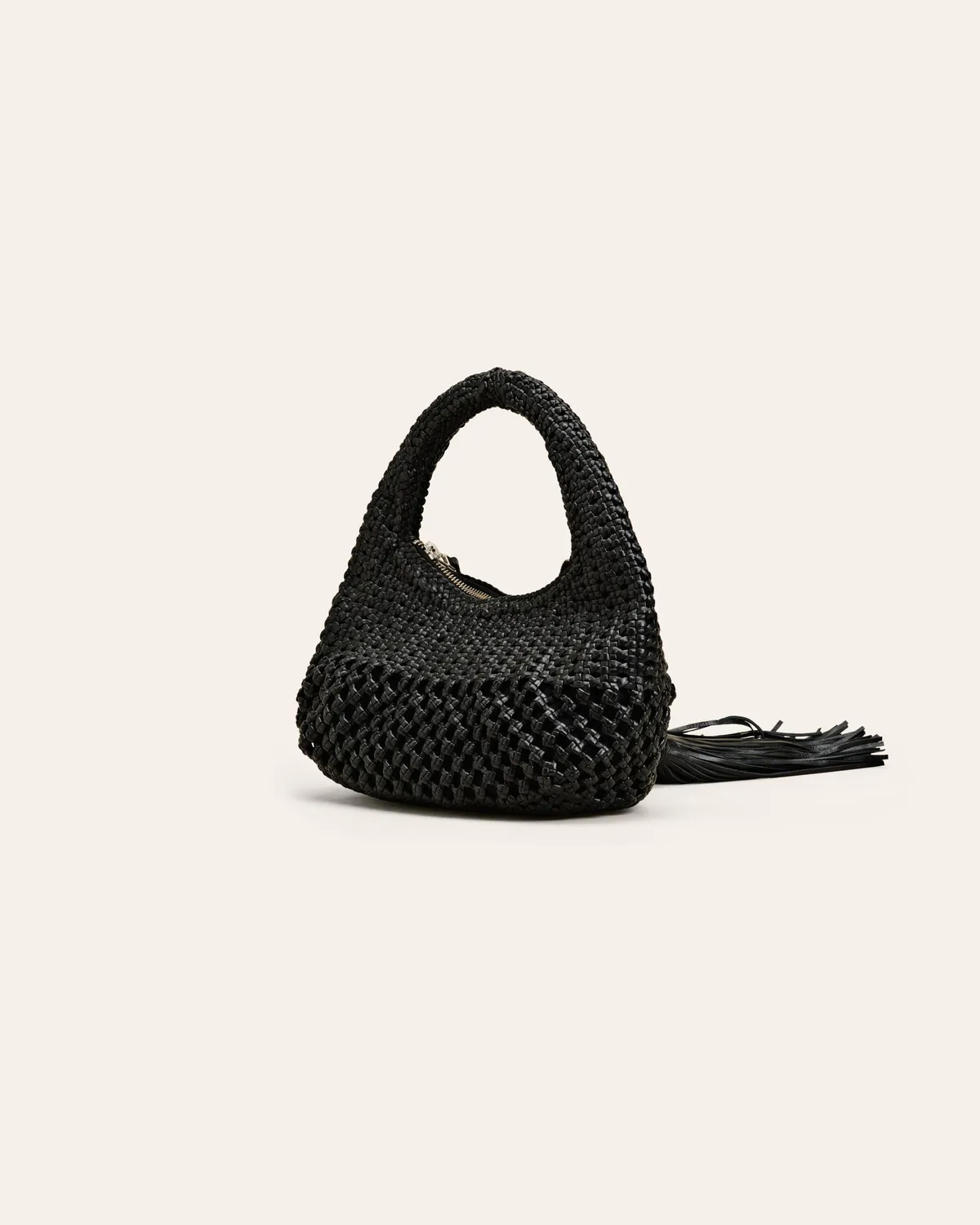 Calajade Kedi Mini minibag svart flettet nappa