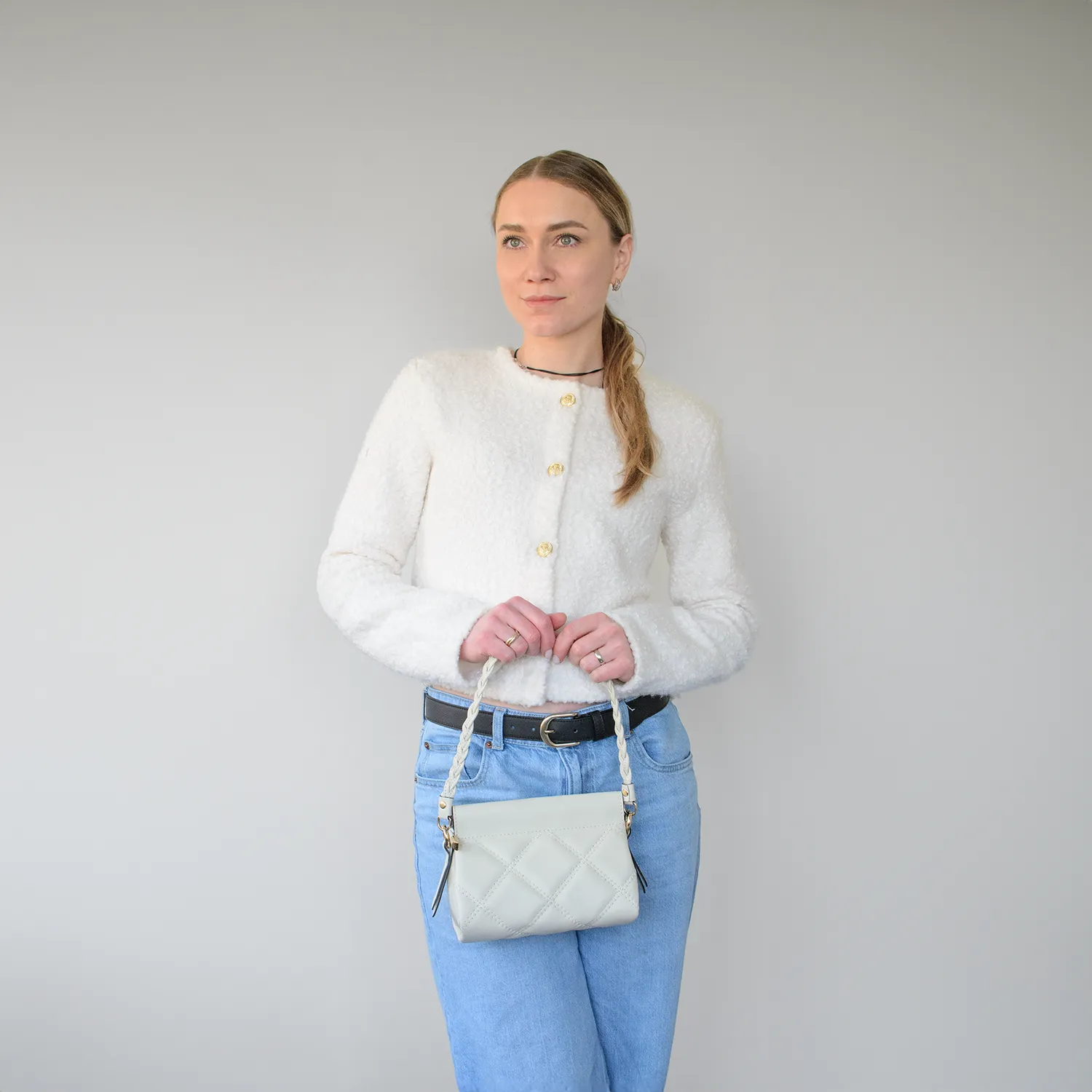 Latalia Sassari Nappa Mini skinnveske brun quiltet