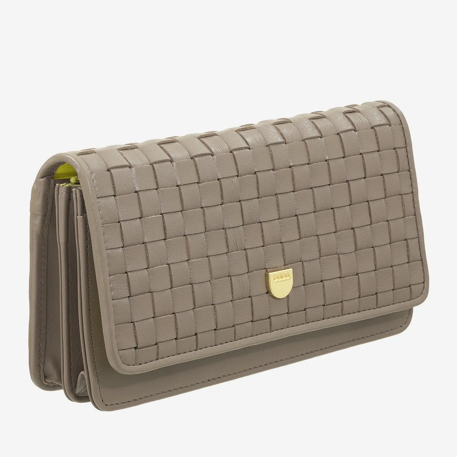 DuDubags Canarie lommebok taupe vevd skinn dame
