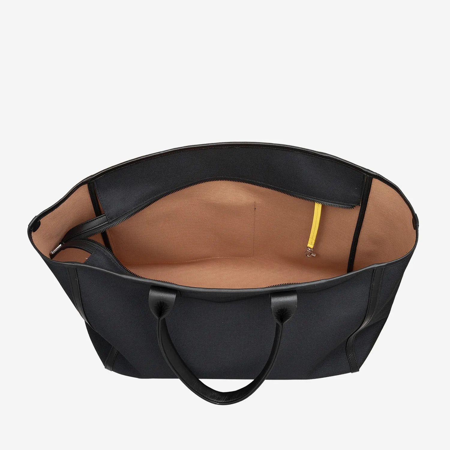DuDubags Ellen shopper skinn svart/gul