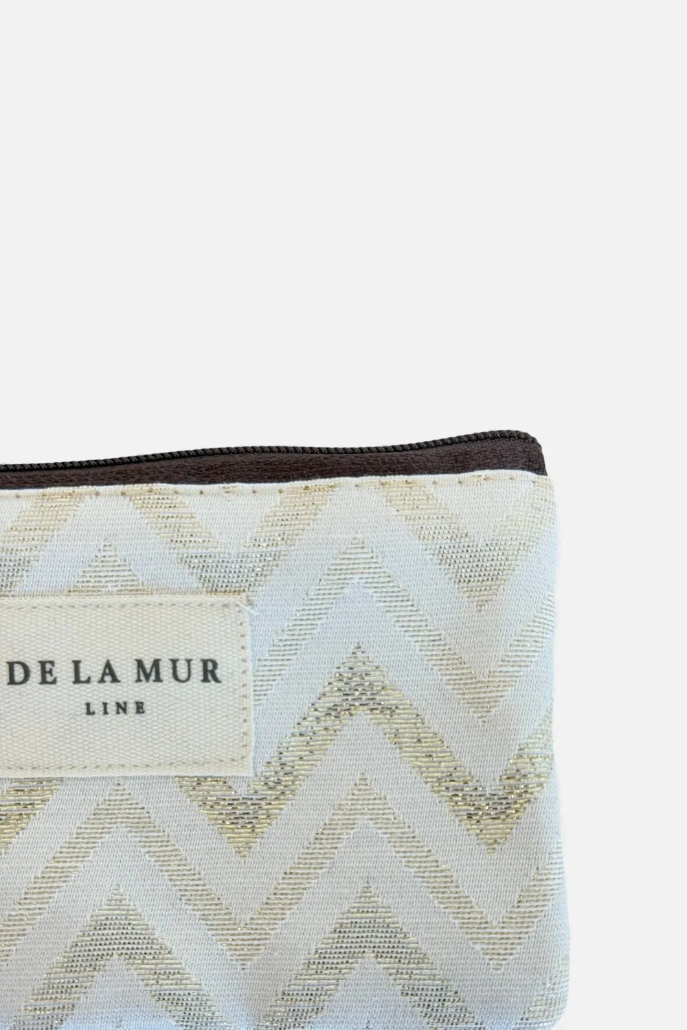 De La Mur Astro brilleetui 18 cm beige sikksakkmønster
