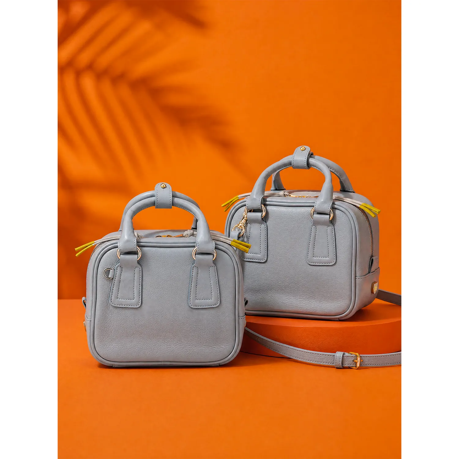 DuDubags Aurora håndveske skinn Cloud grey