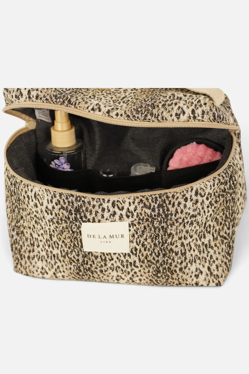 De La Mur Grande Cuadrado Leo toalettmappe leopard 24x22x13