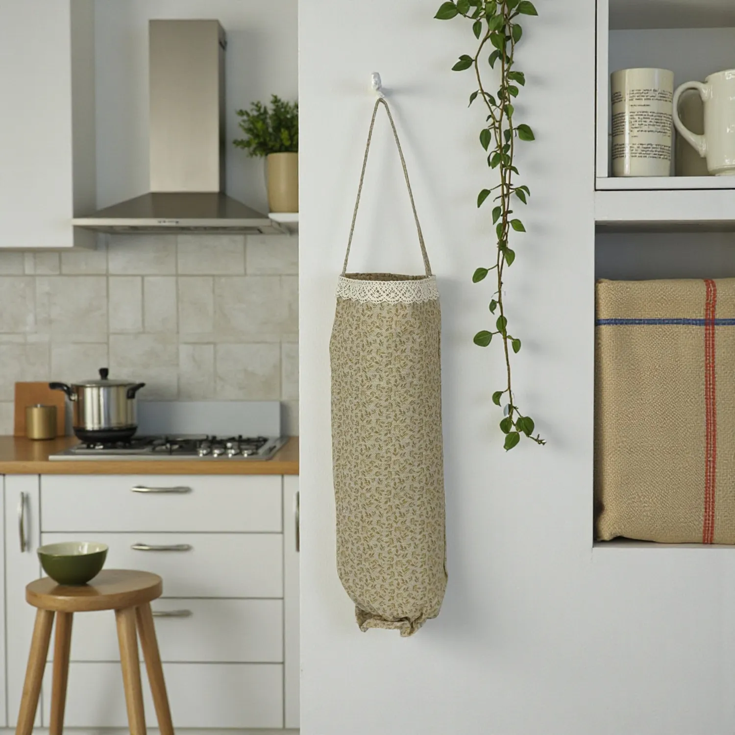 De La Mur Deli poseholder 42 cm sennepsgul blomstret